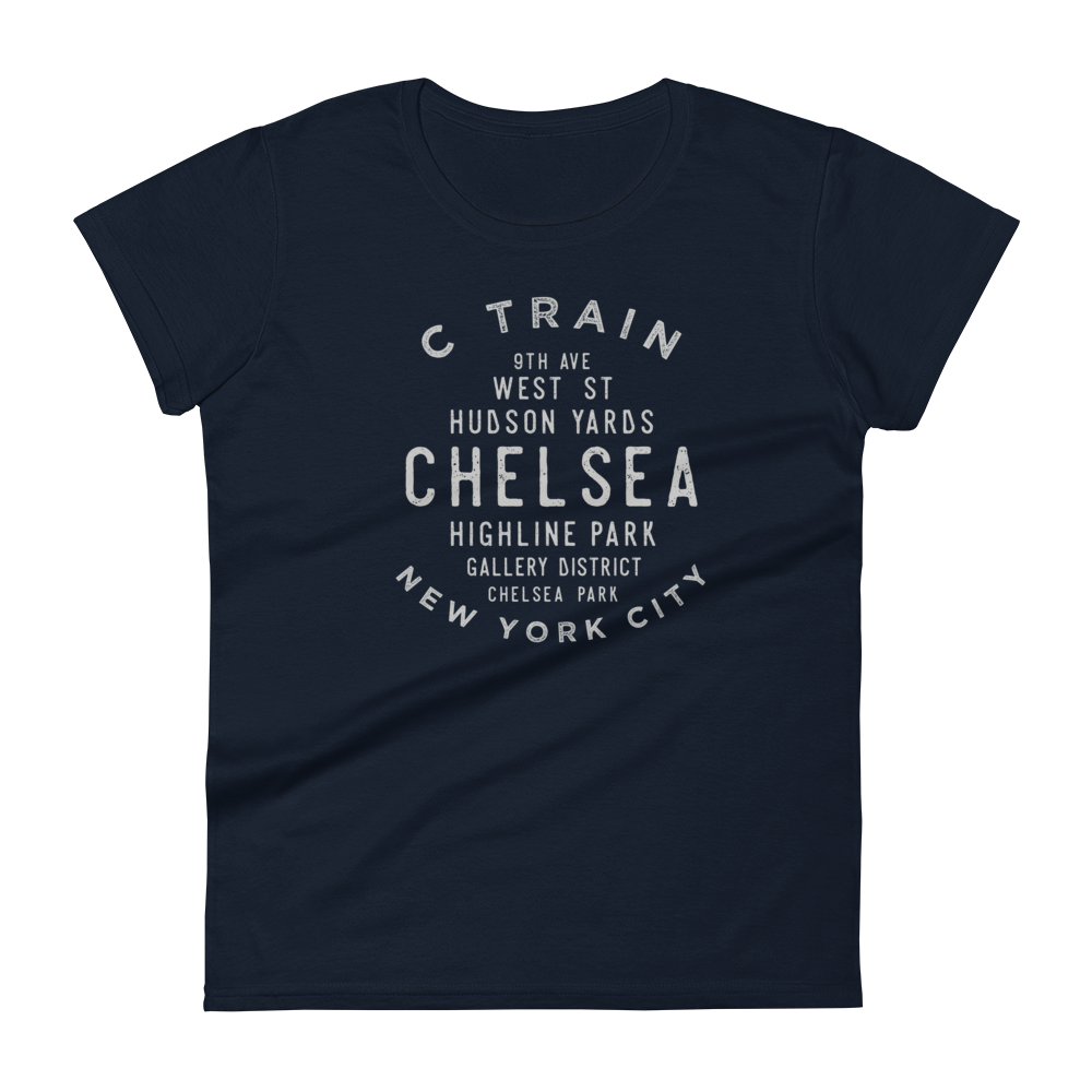 Chelsea Manhattan NYC Women's Grid Tee