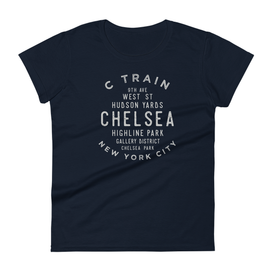 Chelsea Manhattan NYC Women's Grid Tee