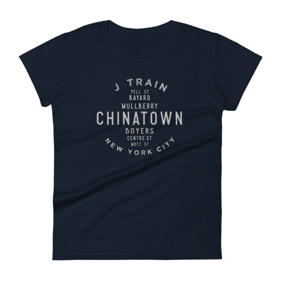 Chinatown Manhattan NYC Women's Grid Tee