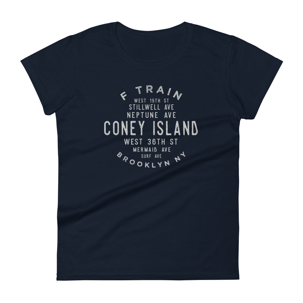 Coney Island Brooklyn NYC Women's Grid Tee