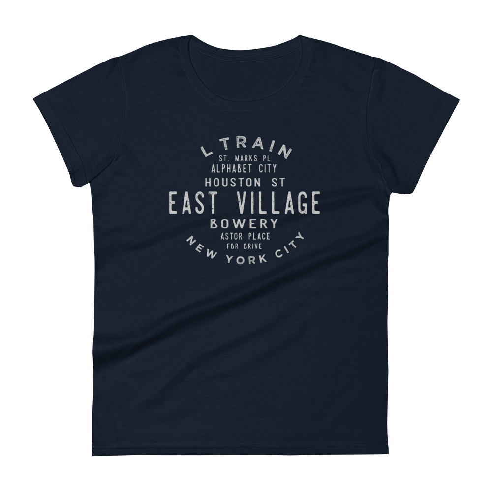 East Village Manhattan NYC Women's Grid Tee