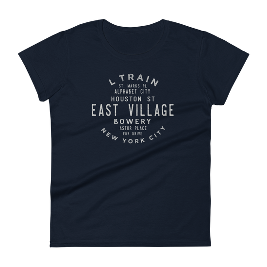 East Village Manhattan NYC Women's Grid Tee