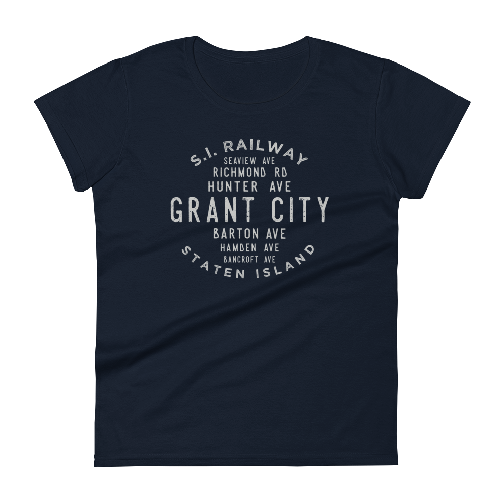 Grant City Staten Island NYC Women's Grid Tee