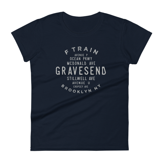 Gravesend Brooklyn NYC Women's Grid Tee