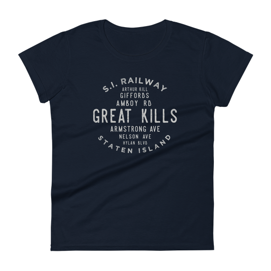 Great Kills Staten Island NYC Women's Grid Tee