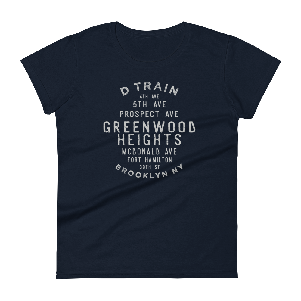 Greenwood Heights Brooklyn NYC Women's Grid Tee