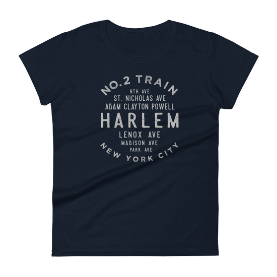 Harlem Manhattan NYC Women's Grid Tee