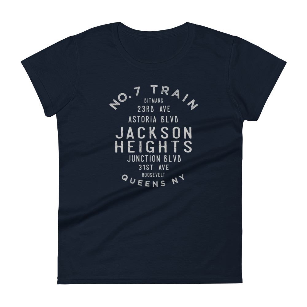 Jackson Heights Queens NYC Women's Grid Tee