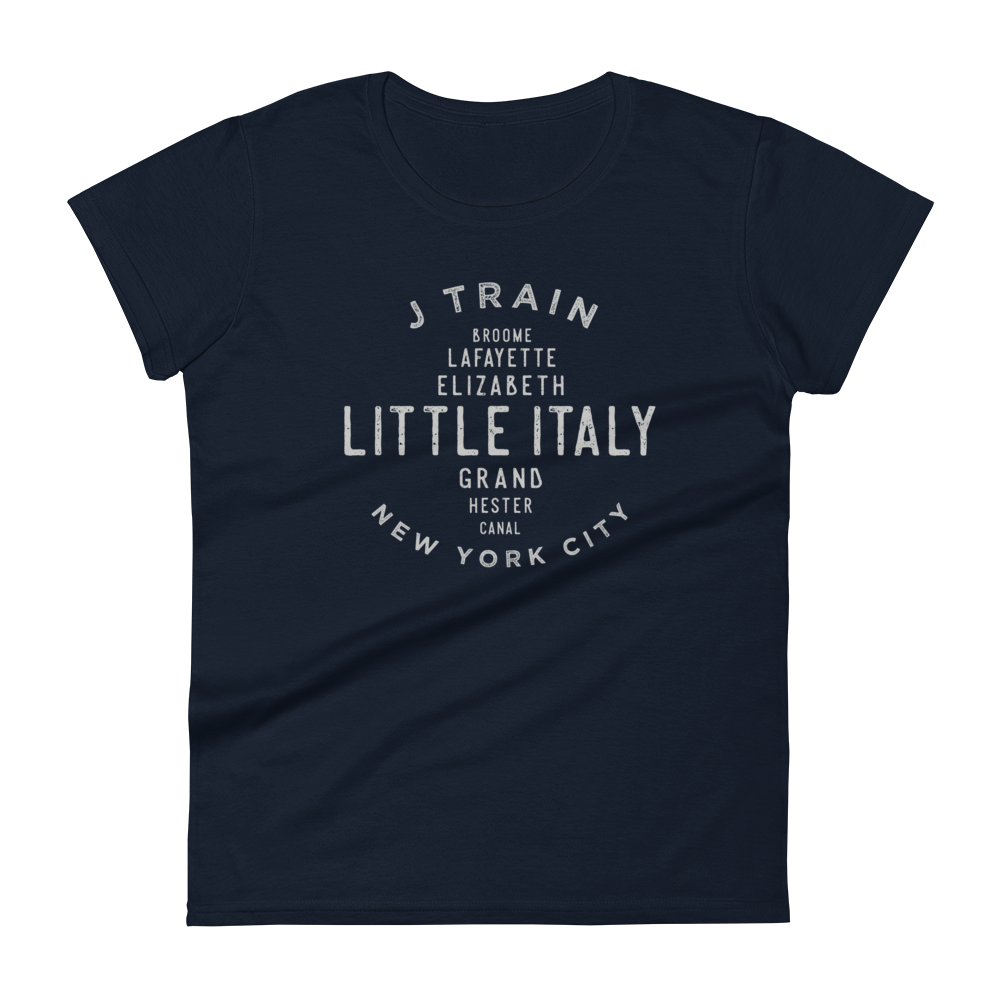 Little Italy Manhattan NYC Women's Grid Tee