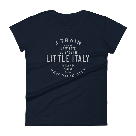 Little Italy Manhattan NYC Women's Grid Tee