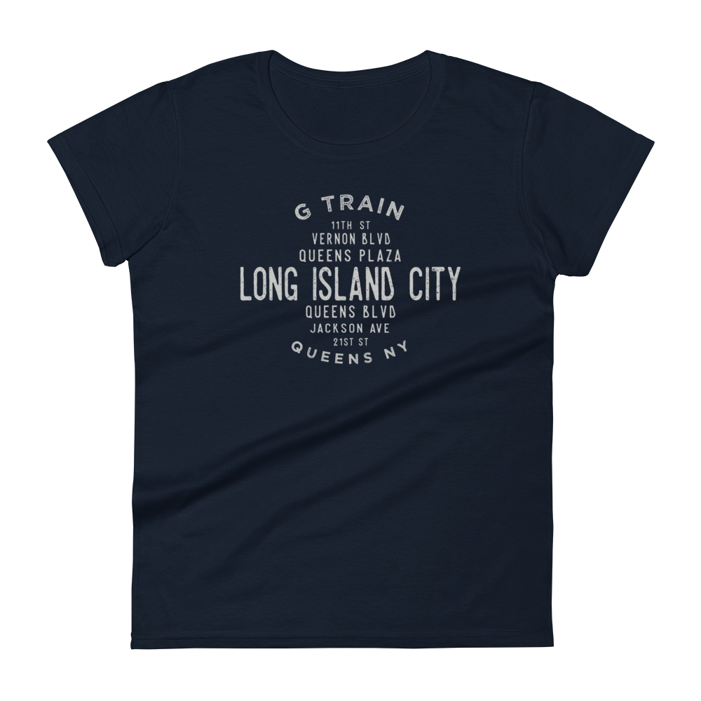 Long Island City Queens NYC Women's Grid Tee