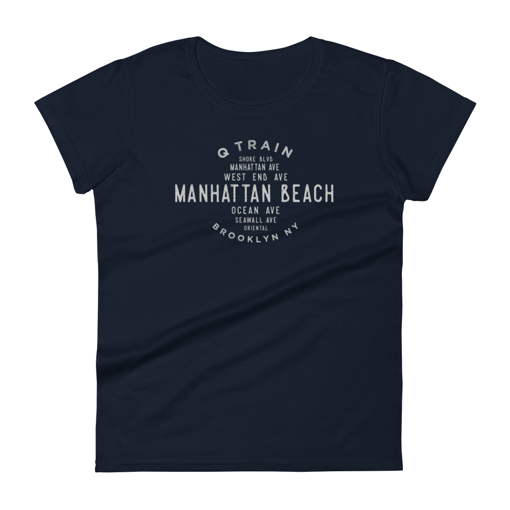 Manhattan Beach Brooklyn NYC Women's Grid Tee