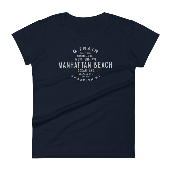 Manhattan Beach Brooklyn NYC Women's Grid Tee