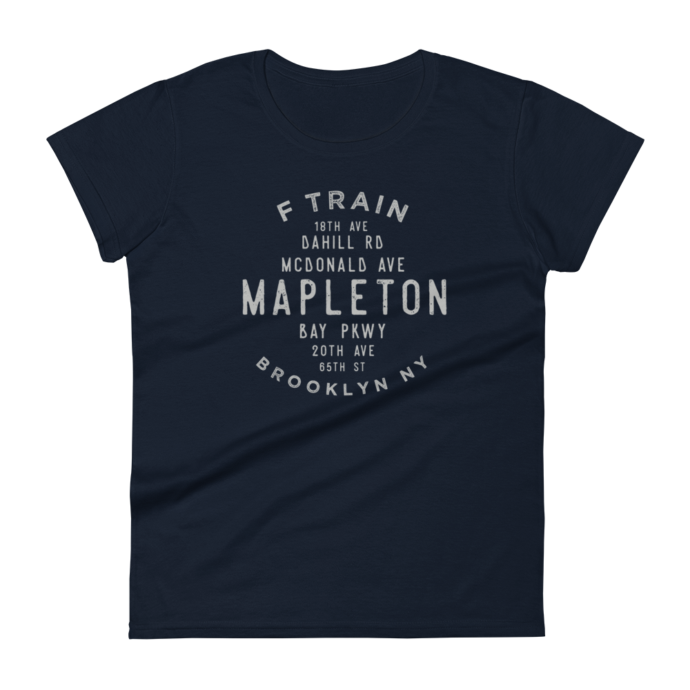 Mapleton Brooklyn NYC Women's Grid Tee