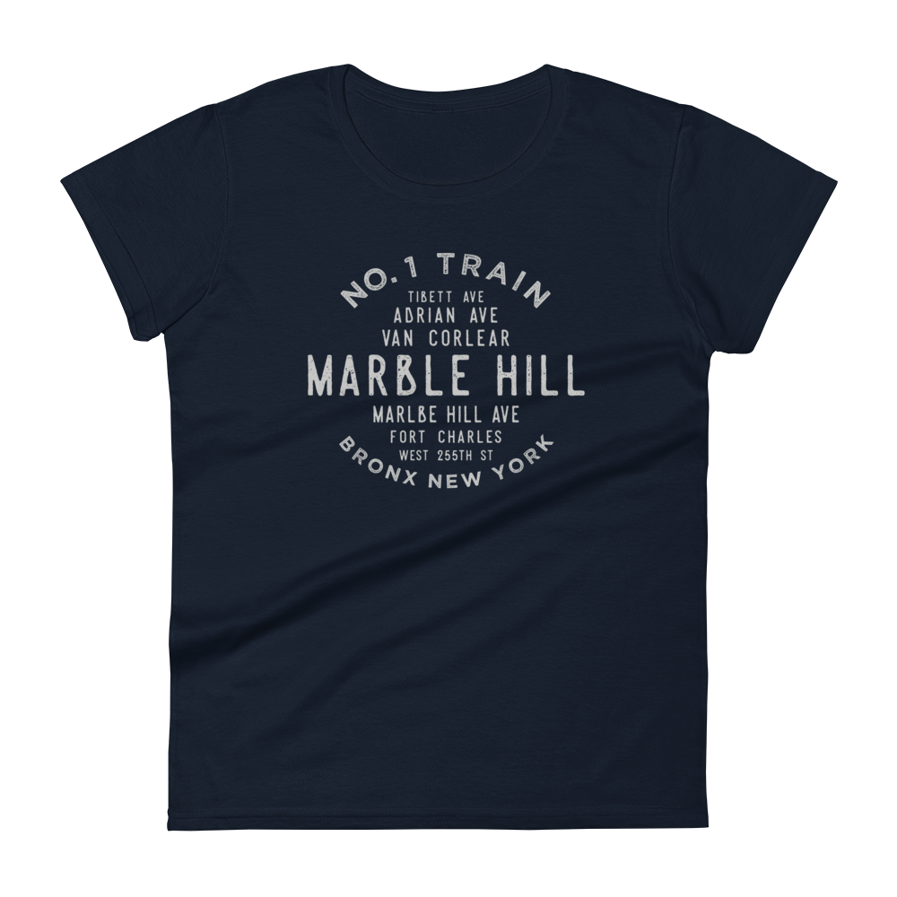 Marble Hill Bronx NYC Women's Grid Tee