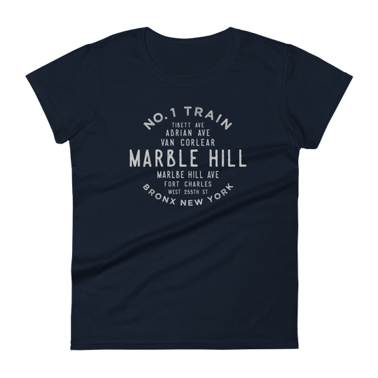 Marble Hill Bronx NYC Women's Grid Tee