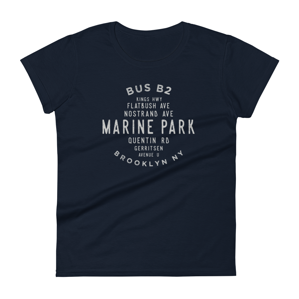 Marine Park Brooklyn NYC Women's Grid Tee