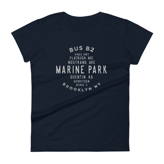 Marine Park Brooklyn NYC Women's Grid Tee