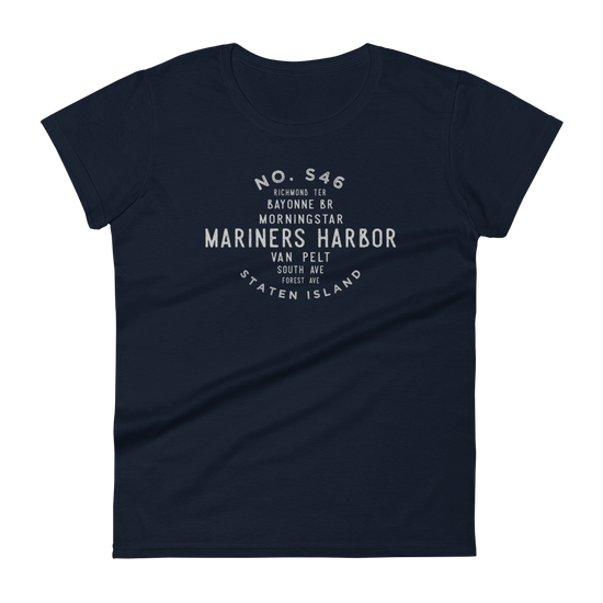 Mariners Harbor Staten Island NYC Women's Grid Tee