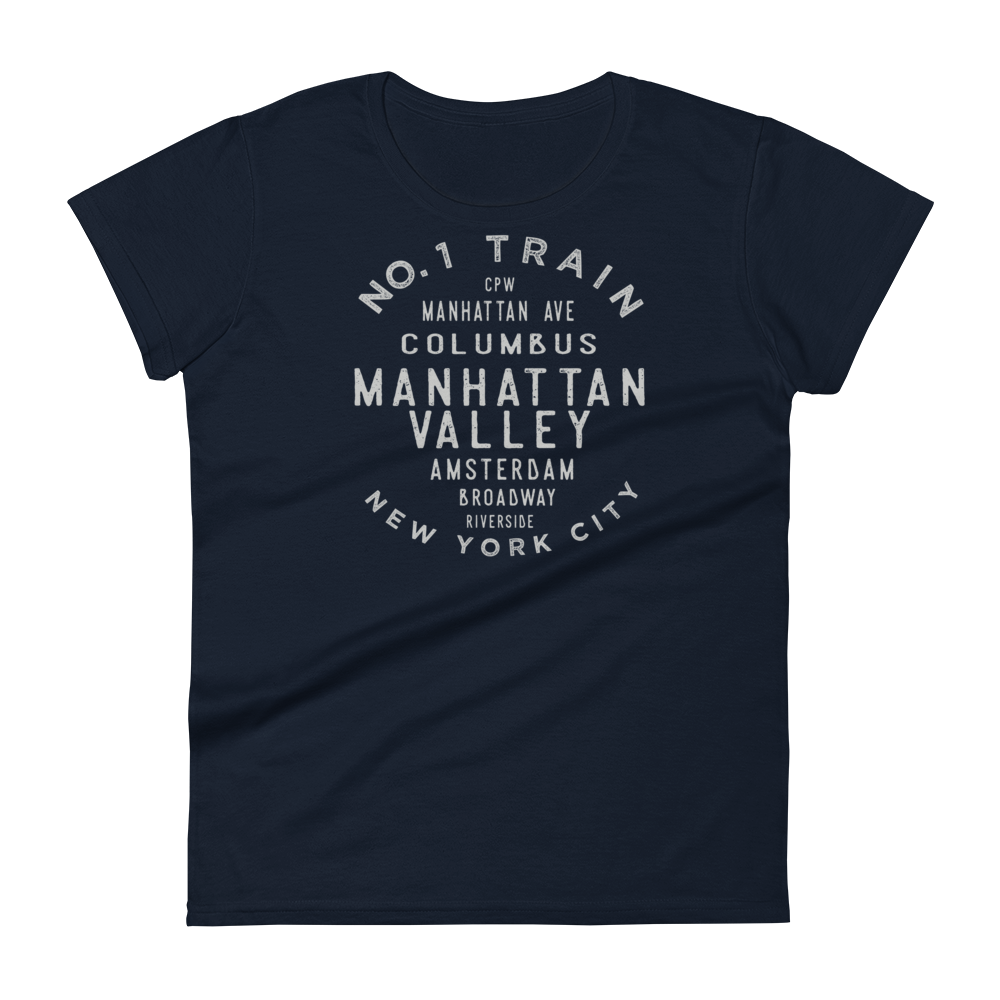 Manhattan Valley Manhattan NYC Women's Grid Tee