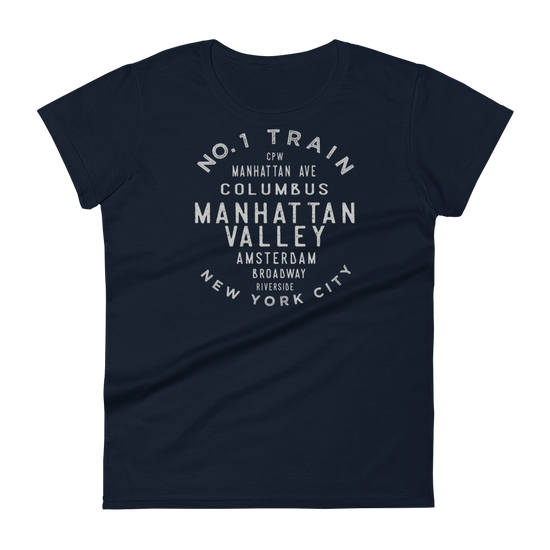 Manhattan Valley Manhattan NYC Women's Grid Tee