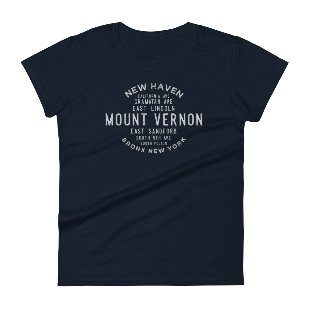 Mount Vernon Bronx NYC Women's Grid Tee