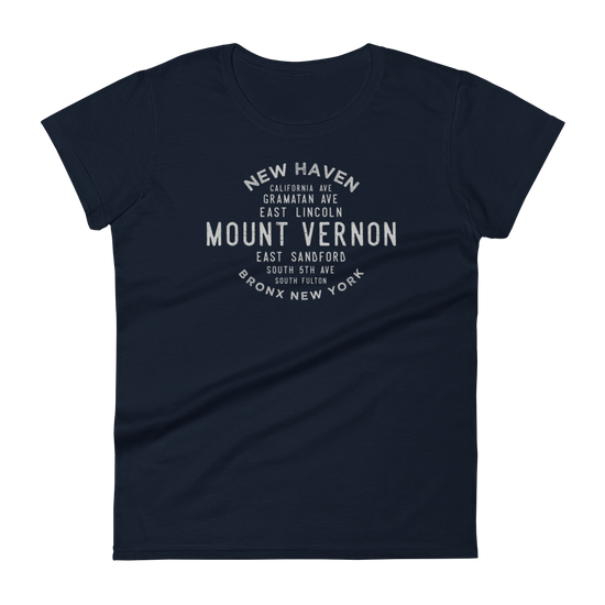 Mount Vernon Bronx NYC Women's Grid Tee