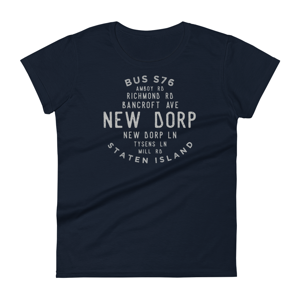 New Dorp Staten Island NYC Women's Grid Tee