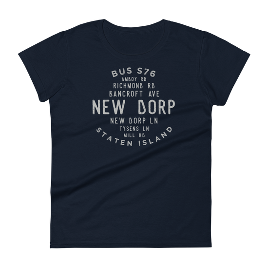 New Dorp Staten Island NYC Women's Grid Tee