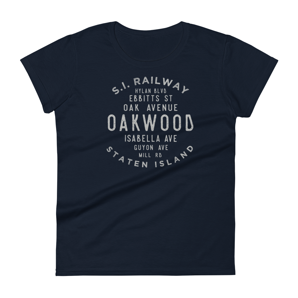 Oakwood Staten Island NYC Women's Grid Tee