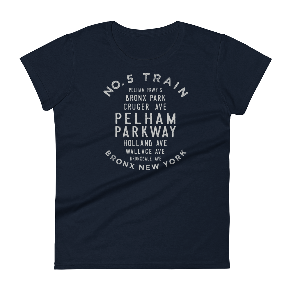 Pelham Parkway Bronx NYC Women's Grid Tee