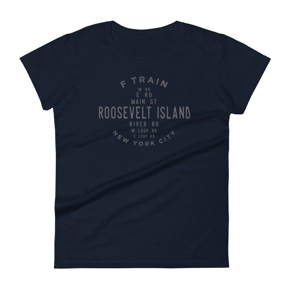 Roosevelt Island Manhattan NYC Women's Grid Tee