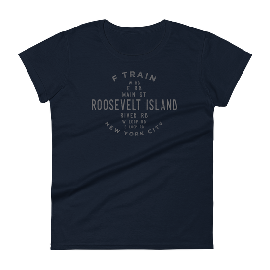 Roosevelt Island Manhattan NYC Women's Grid Tee