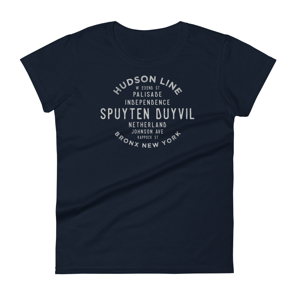 Spuyten Duyvil Bronx NYC Women's Grid Tee