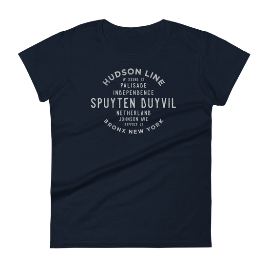 Spuyten Duyvil Bronx NYC Women's Grid Tee