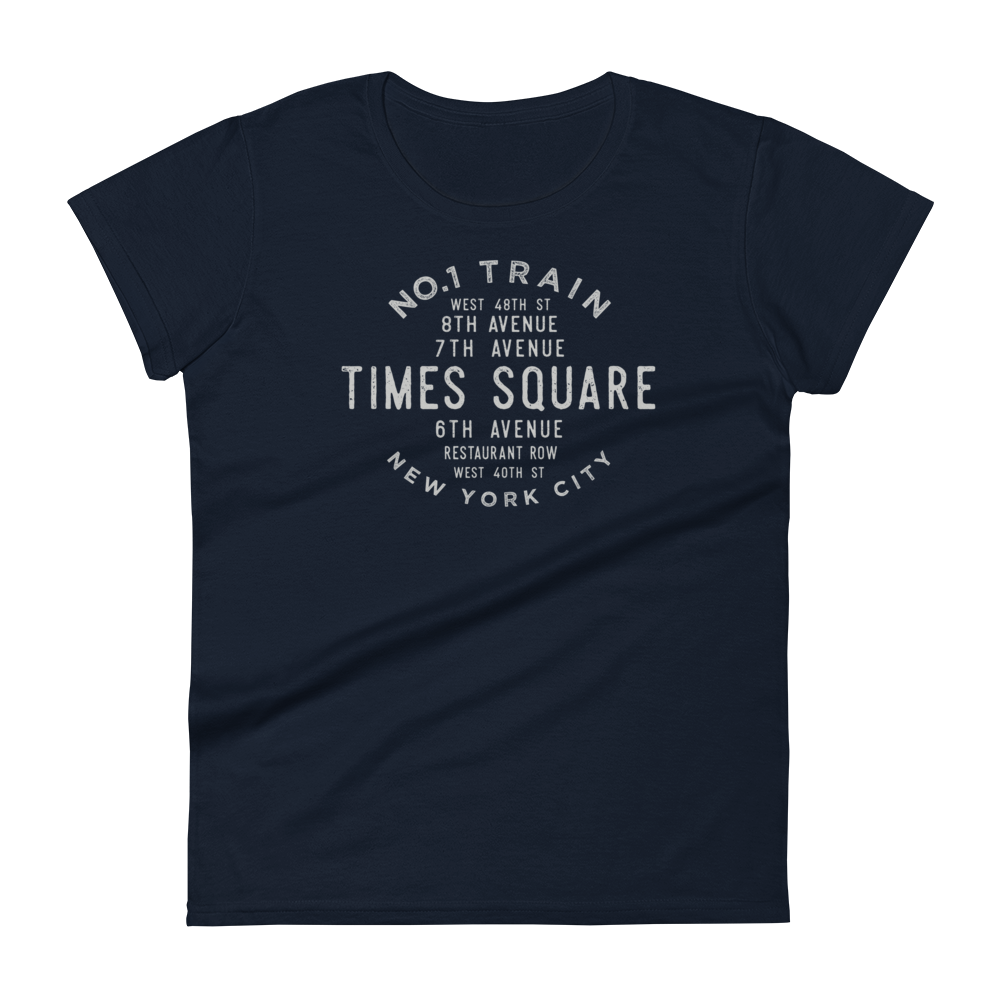 Times Square Manhattan NYC Women's Grid Tee