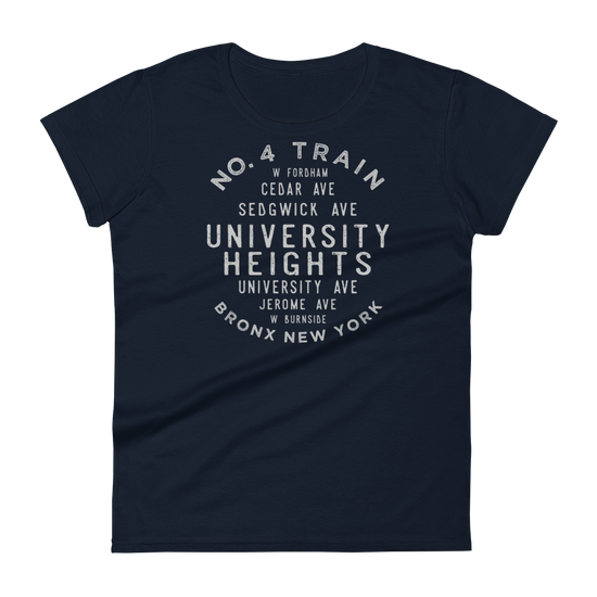 University Heights Bronx NYC Women's Grid Tee