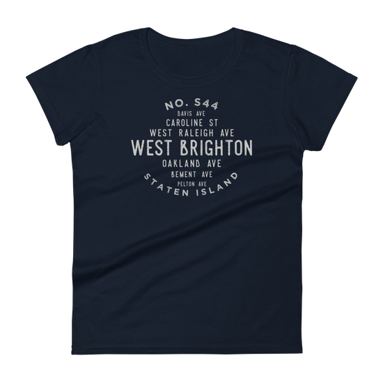 West Brighton Staten Island NYC Women's Grid Tee