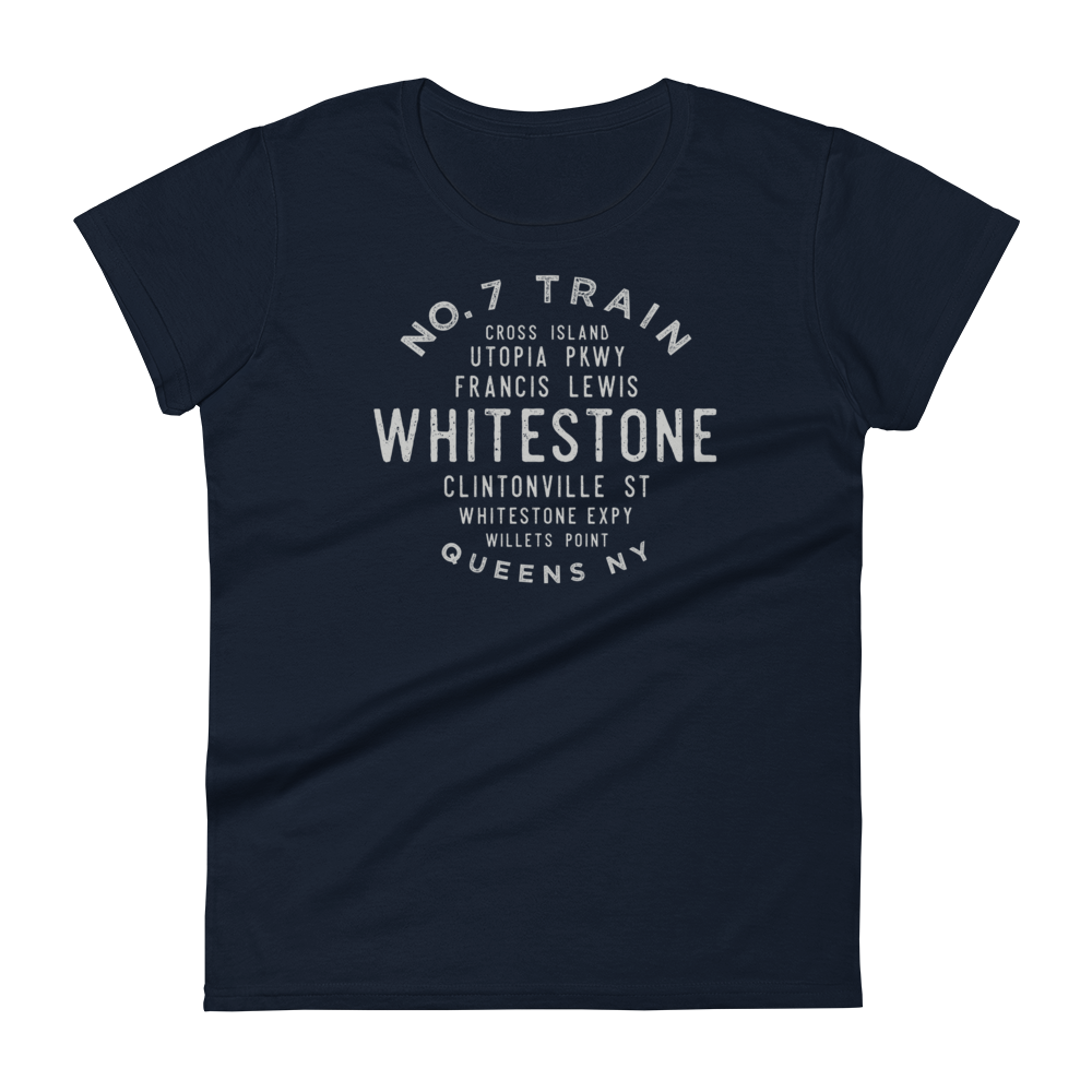 Whitestone Queens NYC Women's Grid Tee