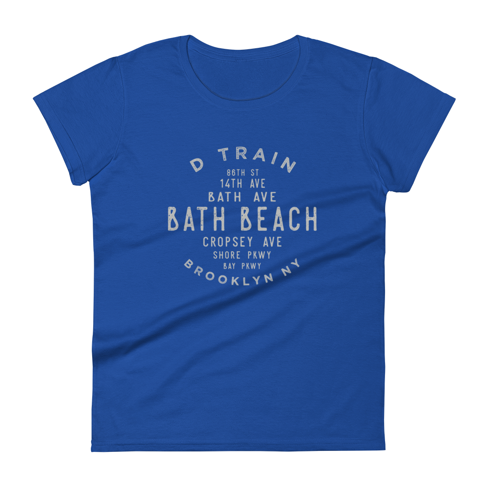 Bath Beach Brooklyn NYC Women's Grid Tee