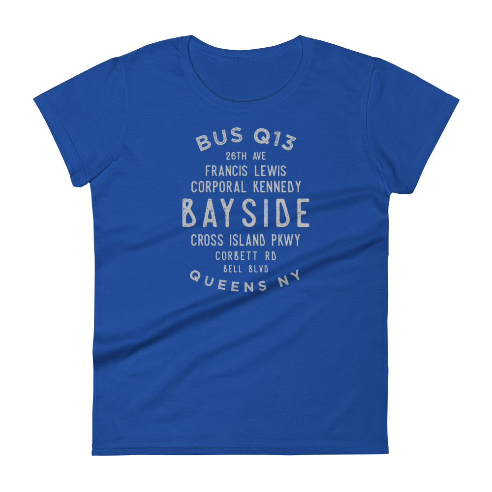 Bayside Queens NYC Women's Grid Tee