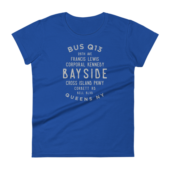 Bayside Queens NYC Women's Grid Tee