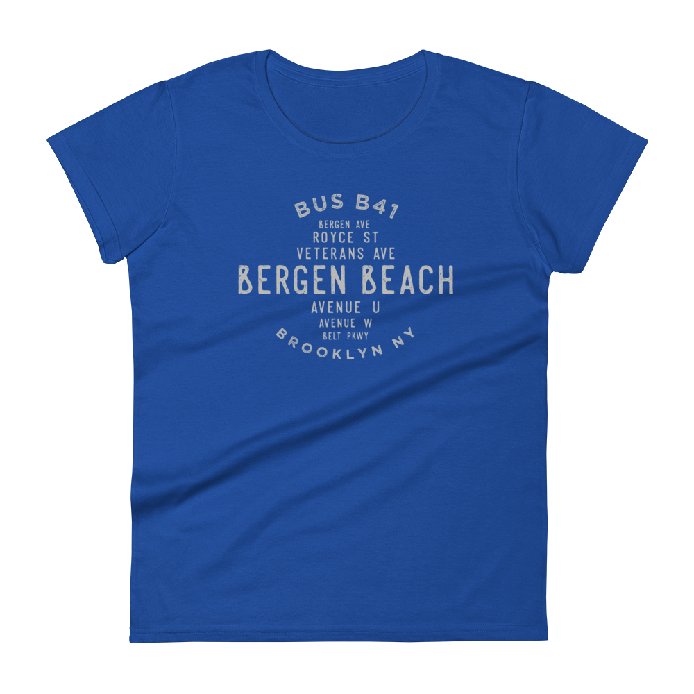 Bergen Beach Brooklyn NYC Women's Grid Tee