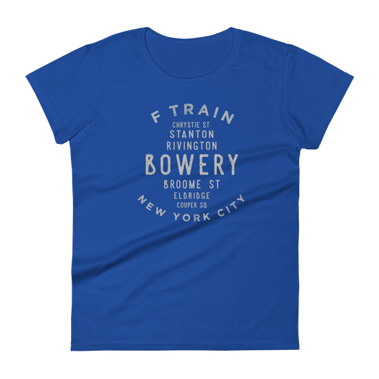 Bowery Manhattan NYC Women's Grid Tee