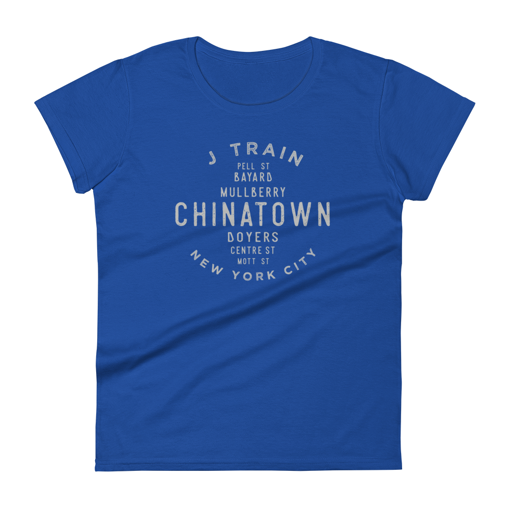 Chinatown Manhattan NYC Women's Grid Tee