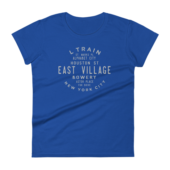 East Village Manhattan NYC Women's Grid Tee