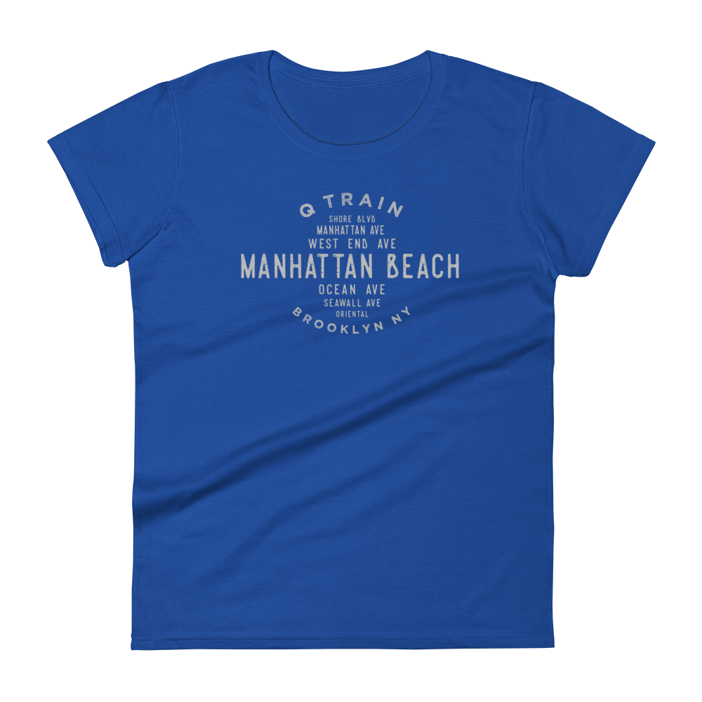 Manhattan Beach Brooklyn NYC Women's Grid Tee