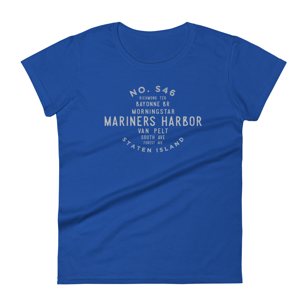 Mariners Harbor Staten Island NYC Women's Grid Tee