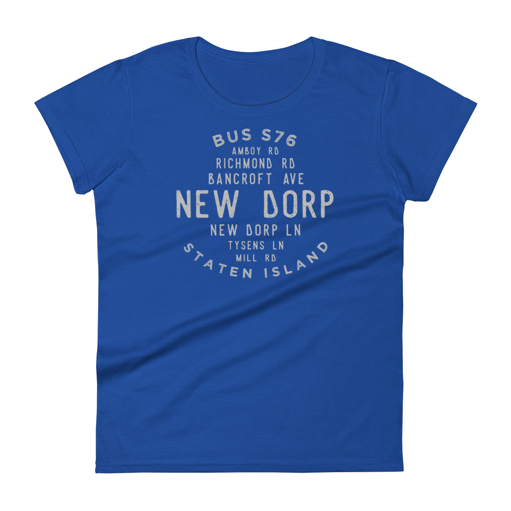 New Dorp Staten Island NYC Women's Grid Tee