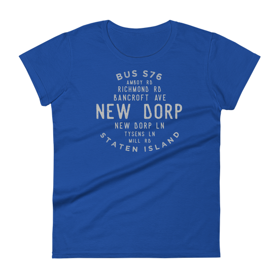 New Dorp Staten Island NYC Women's Grid Tee